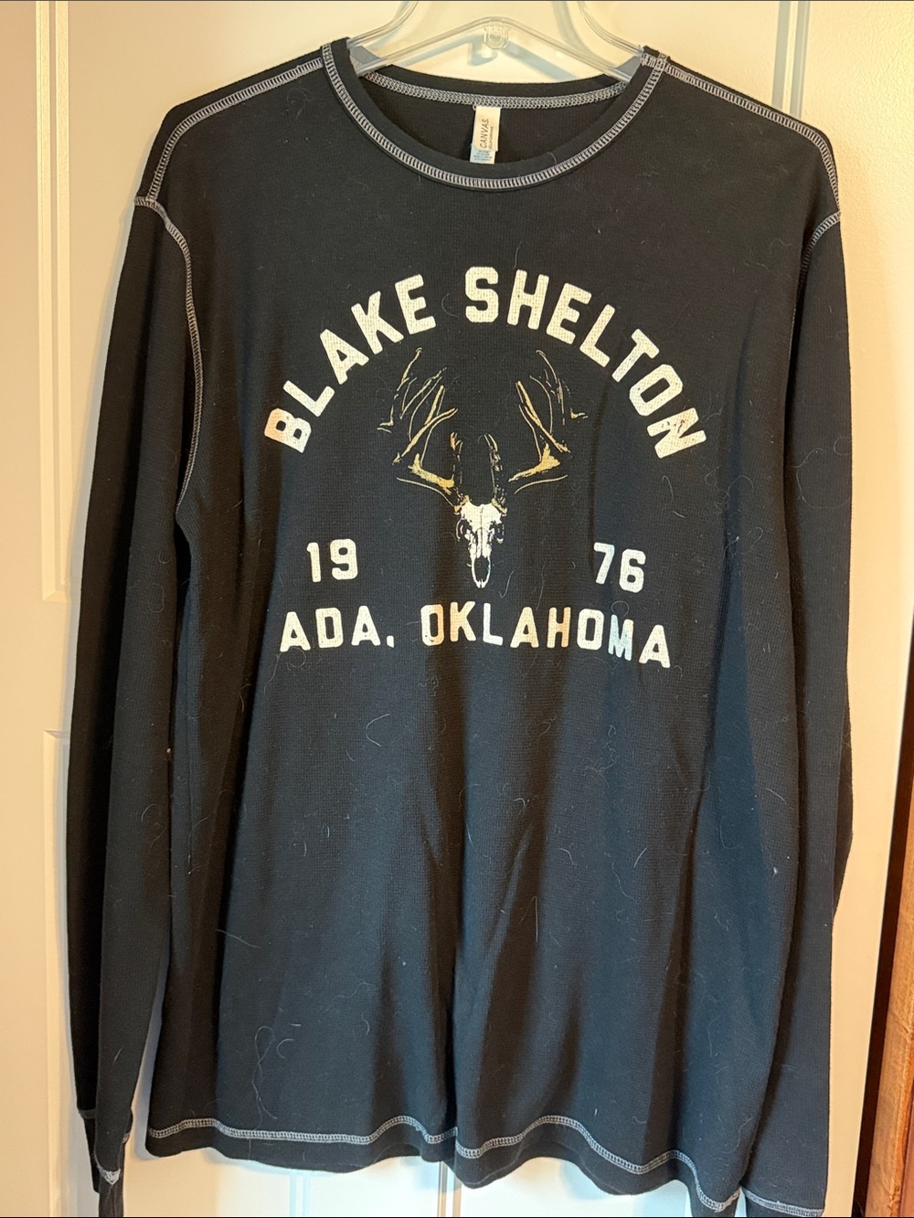 Bella Canvas Black Long-Sleeve Blake Shelton Concert Graphic Tee